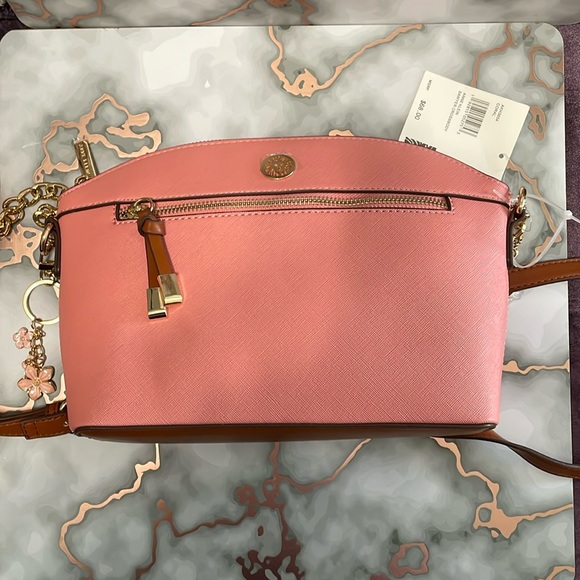 Anne Klein Handbags - Anne Klein Sawyer Crossbody Coral NWT with free bag charm